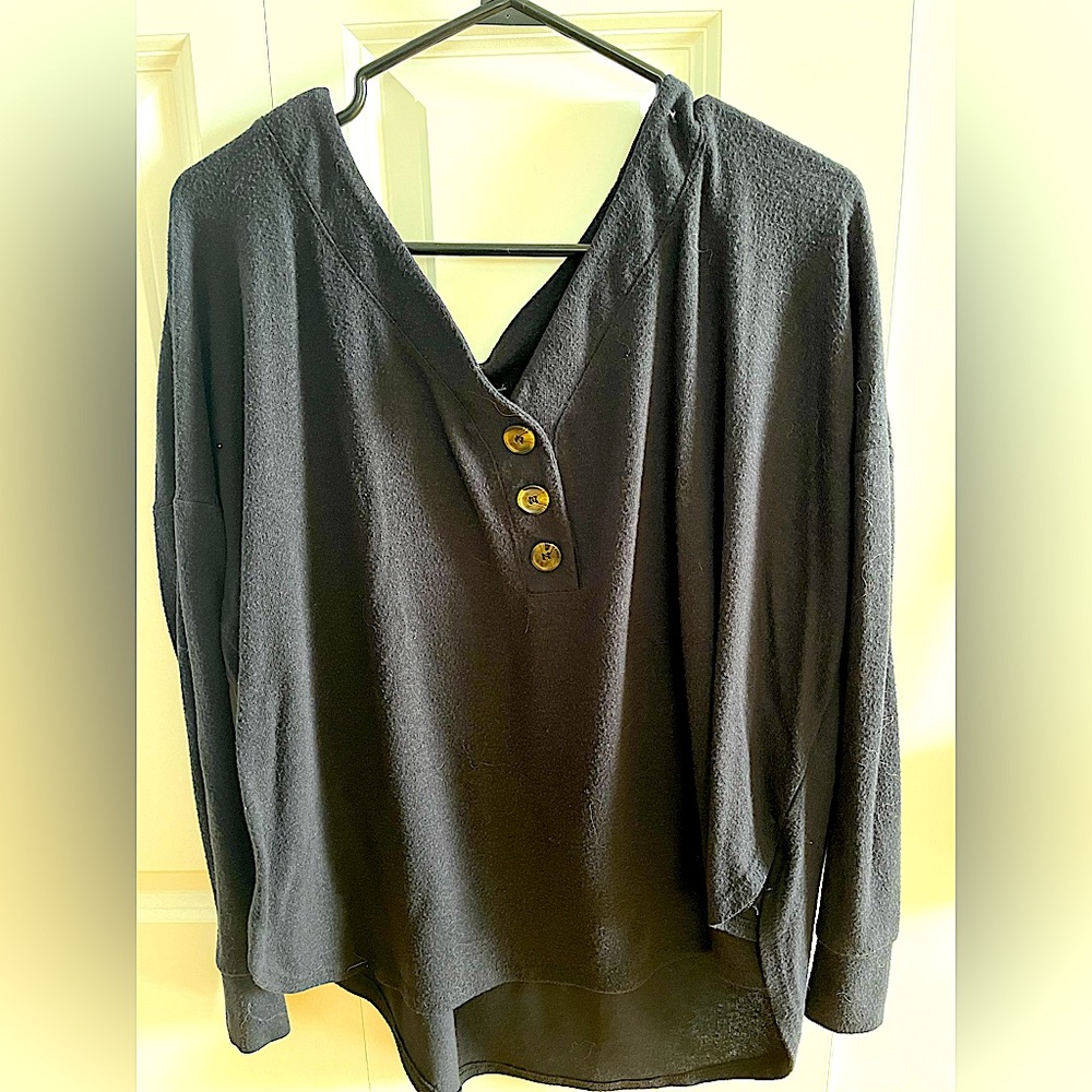 black long sleeves super flowy urban outfitters top